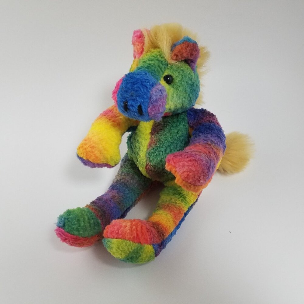 STAR JR. Bendy Babies Limited Edition Pals rainbow horse plush stuffed animal